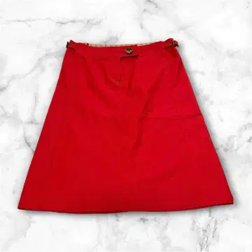 COUP DE VENT 사다리꼴 스커트 레드 무릎 기장