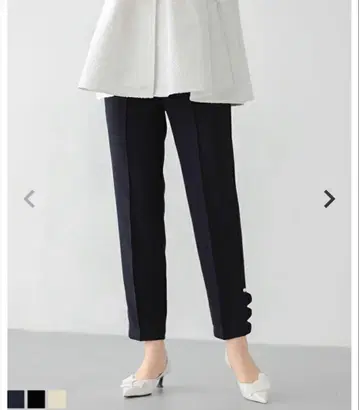 핏모어 사이드 스캘럽 데코레이션 팬츠 네이비 PS 사이즈