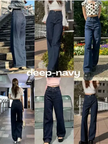 TWW 골격 웨이브 데님 XS/S (딥 네이비)