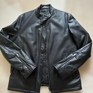 UNIQLO 블랙 가죽 싱글 라이더