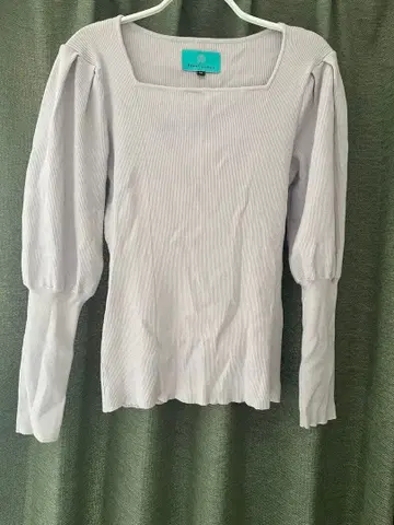 HEART CLOSET 퍼프 슬리브 스퀘어 넥 니트 M