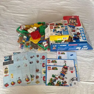 마리오 피규어와 레고 블록 세트 펭귄 마리오 스타터 묶음