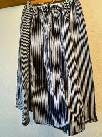 BEAMS 스트라이프 패턴 롱 스커트 일본제