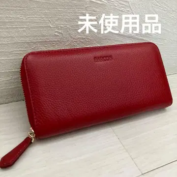[ BARCOS ] 미사용 빨간색 가죽 장지갑