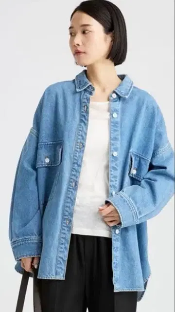 BABYLONE 데님 빅 셔츠 자켓 바빌론