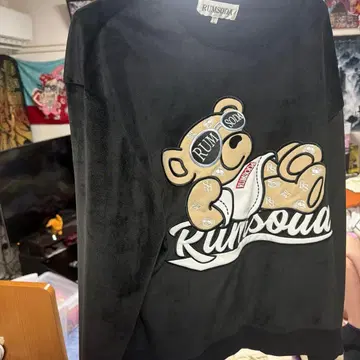RUMSOUL 곰 프린트 블랙 트레이닝복 최저가