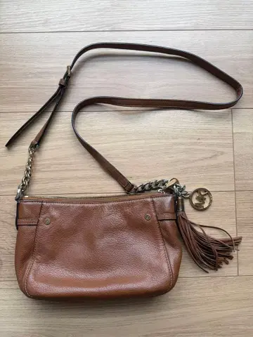 Michael Kors 브라운 가죽 숄더백