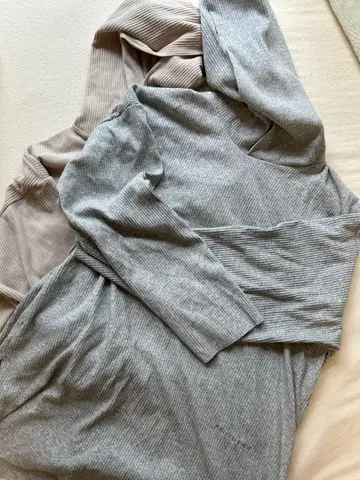 CELATO PIQUE 리브 긴팔 2색 세트