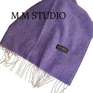 m.m design studio 100% 캐시미어 머플러 퍼플