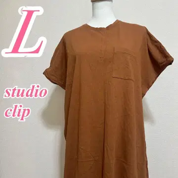 studio CLIP 스튜디오 클립 브라운 원피스 슬릿