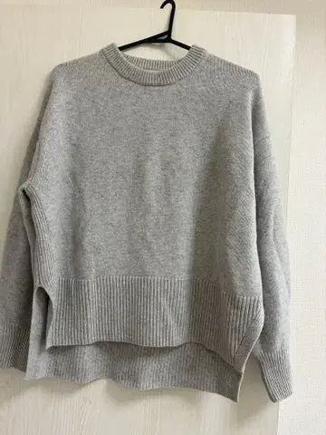 PLST 그레이 오버사이즈 니트 스웨터