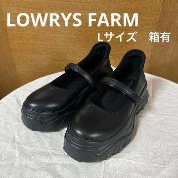 LOWRYS FARM 발레 스니커즈 L 블랙 통굽 박스 있음