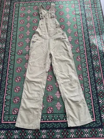 patagonia 카키 데님 오버롤