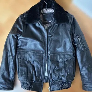 블랙 가죽 자켓 퍼 포함