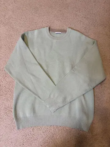 BAYFLOW 민트 그린 크루넥 스웨터