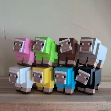 마인크래프트 양 피규어 8개 세트