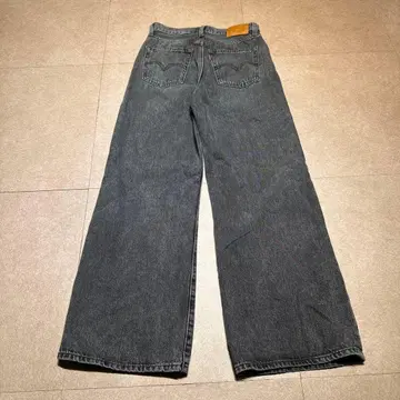 Levi's 블랙 데님 팬츠 배기 RIBCAGE WIDE LEG