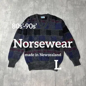 80s'-90s' Norsewear V넥 울 스웨터 NZ제