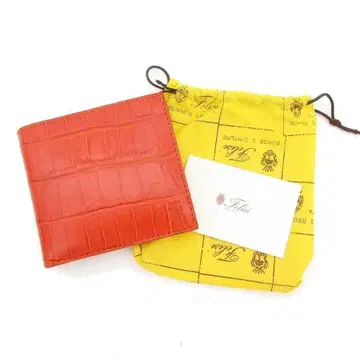 컨디션 최상 페리지 지갑 가죽 악어 엠보싱 30-25111707