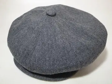 USA 뉴욕 햇 Herringbone Newsboy 그레이 L 새상품