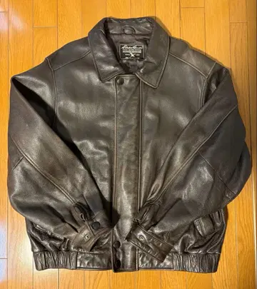 Eddie Bauer 에디바우어 가죽 자켓 다크 브라운 L