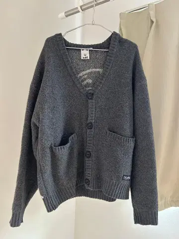 X-girl 그레이 니트 가디건
