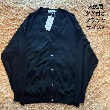 [ 미사용 ] 그래프 페이퍼 하이 게이지 니트 가디건 남성용 블랙 3