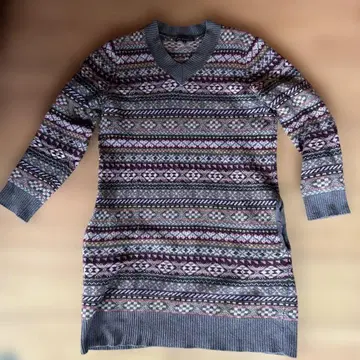 23구 V넥 긴팔 원피스 38