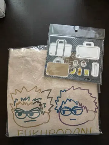 하이큐 지로리 토트백과 바스락 아크릴 키링 (보쿠토 & 아카아시)