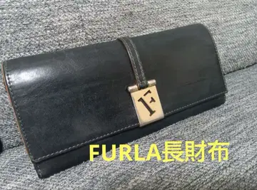 훌라 FURLA 블랙 가죽 장지갑 스냅 버튼식