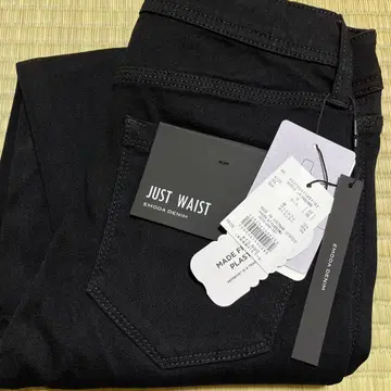 EMODA 데님 저스트 웨이스트 블랙 데님 S