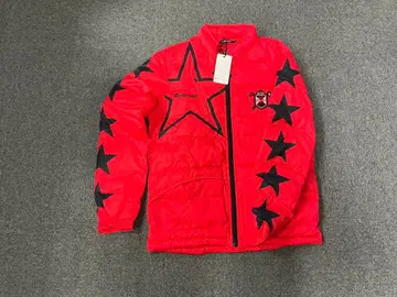 Birdie hunt 패딩 자켓 빨간색 별 패턴 새상품