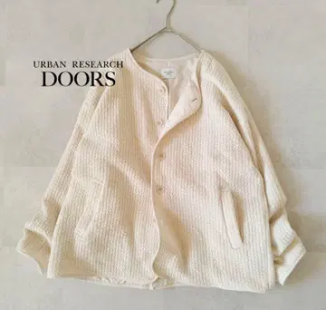 URBAN RESEARCH DOORS 노카라 자켓 아이보리