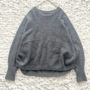 스픽 앤 스팬 돌먼 리브 니트 그레이 울 100% F