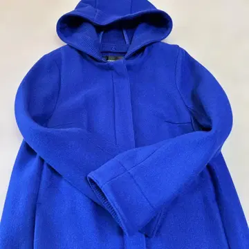 로얄 블루 STRAWBERRY FIELDS 후드 부착 더플 코트