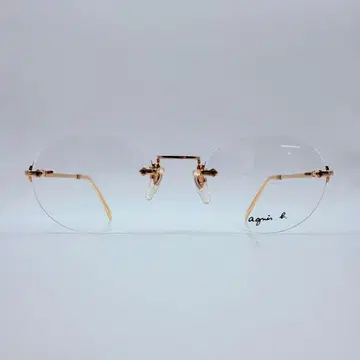아네스 베 안경 프레임 AB-1022 무테 골드 사바에 일본제