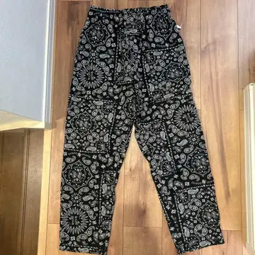 Cookman 셰프 팬츠 페이즐리 블랙 M 사이즈