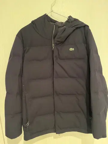 [남성용] LACOSTE 후드 부착 다운 자켓 US XS