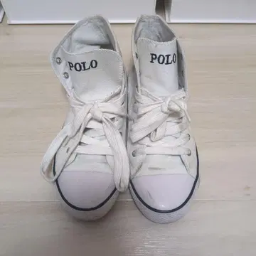 POLO 하이컷 스니커즈 화이트