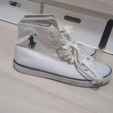 POLO 하이컷 스니커즈 화이트