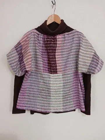 사오리 직조 상의