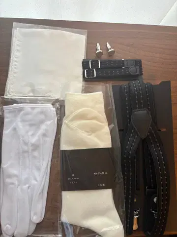 남성용 턱시도용 서스펜더와 장갑 삭스 세트