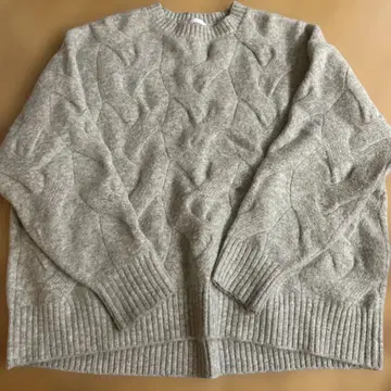 시로데라본테 휘핑얀 니트 케이블 니트