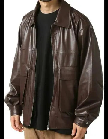 A-2 페이크 레더 자켓 남성용 브라운