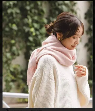 [택 포함 미사용] NOBLE 노블 핑크 캐시미어 스톨