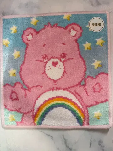 페이러 케어베어 PLAZA 한정판 치어베어 손수건