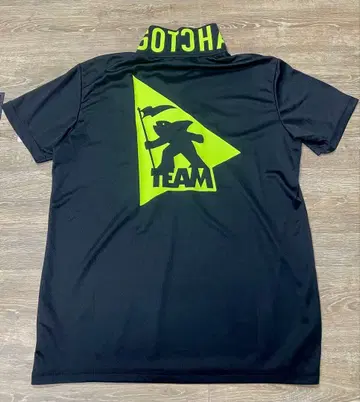 [ 새상품급 ] GOTCHA 피케 셔츠 블랙 로고 마크 그린 L