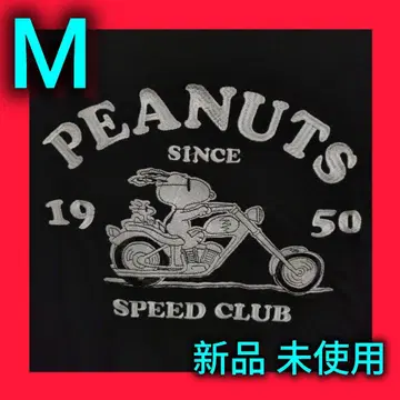 [ 새상품 ] PEANUTS 자수 스누피 바이크 속기모 맨투맨 트레이닝복