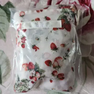 핑크하우스 딸기 무늬 에코백