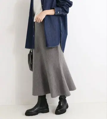 새상품급 IENA 더블 페이스 니트 머메이드 스커트